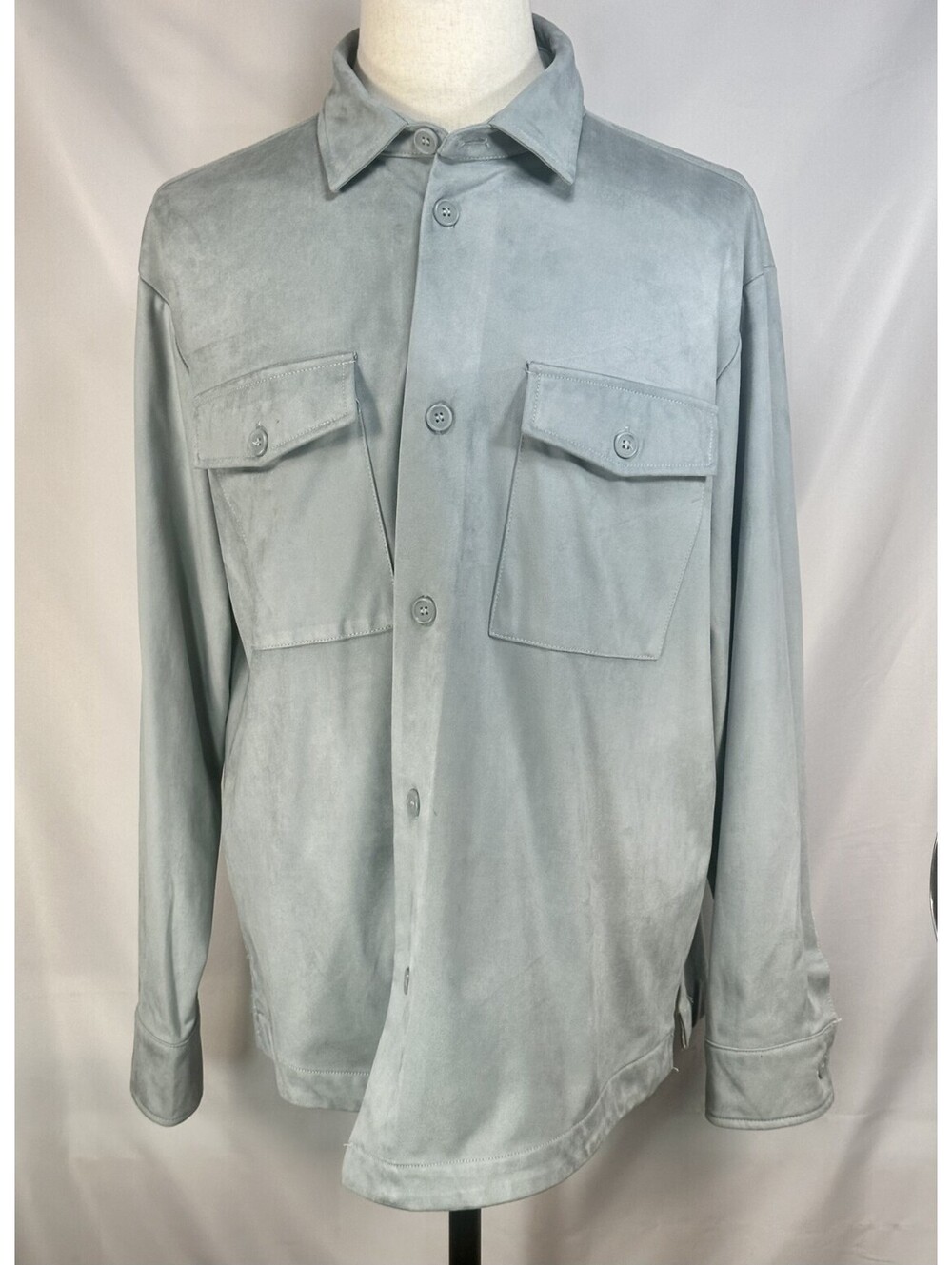 Zara Dual Pocketed Shirt Jacket Shacket Green Mens L